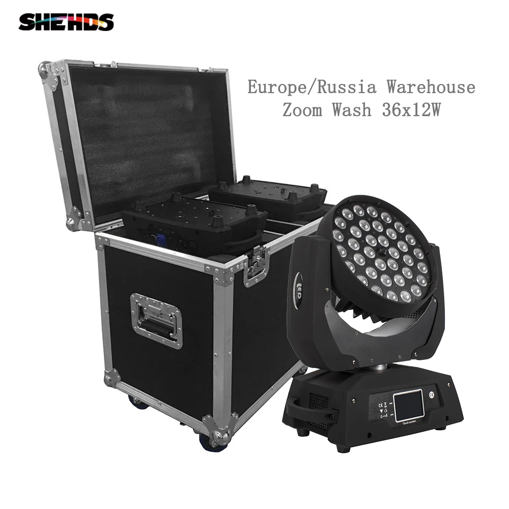 

ES RU Lyre 36x12W With Flight Case RGBW 4in1 Led Wash Zoom Moving Head Light DMX Stage DJ Nightclub Bar Spain Russia Warehouse