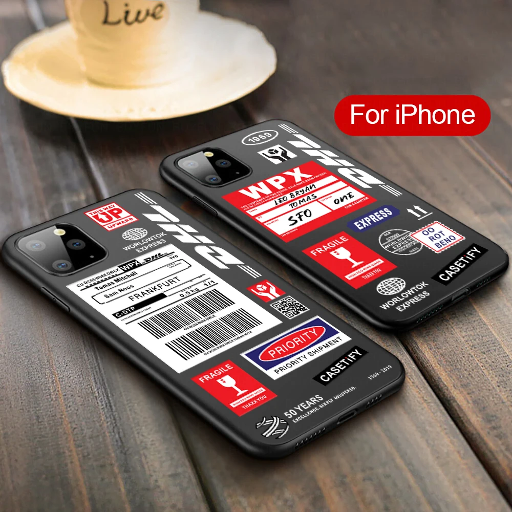 Индивидуальные этикетки DHL чехлы для телефонов iPhone 11 Pro max роскошный Забавный