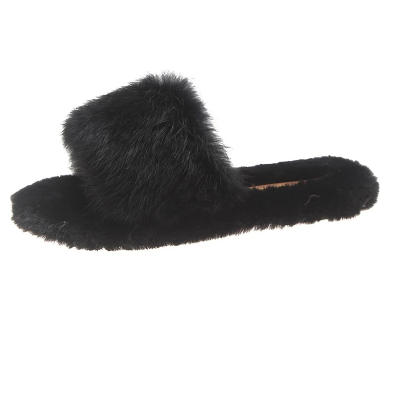 Женские теплые однотонные мягкие удобные плюшевые тапочки для пола в помещении