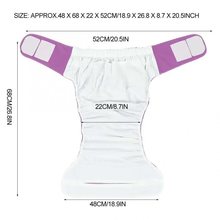 Водонепроницаемые моющиеся многоразовые подгузники для взрослых тканевые