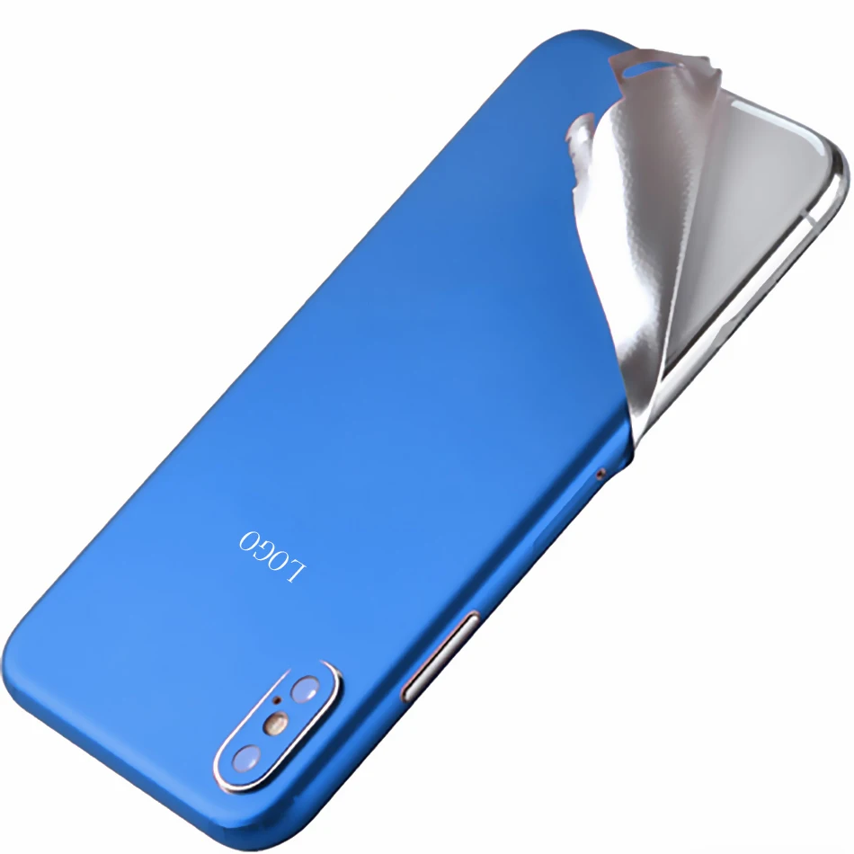 Blue Для iPhone 5S 7 8 Plus X XS MAX однотонная наклейка на льду пленка полноразмерная Наклейка чехол Чехол Funda films For 6 6s протектор - Цвет: Blue