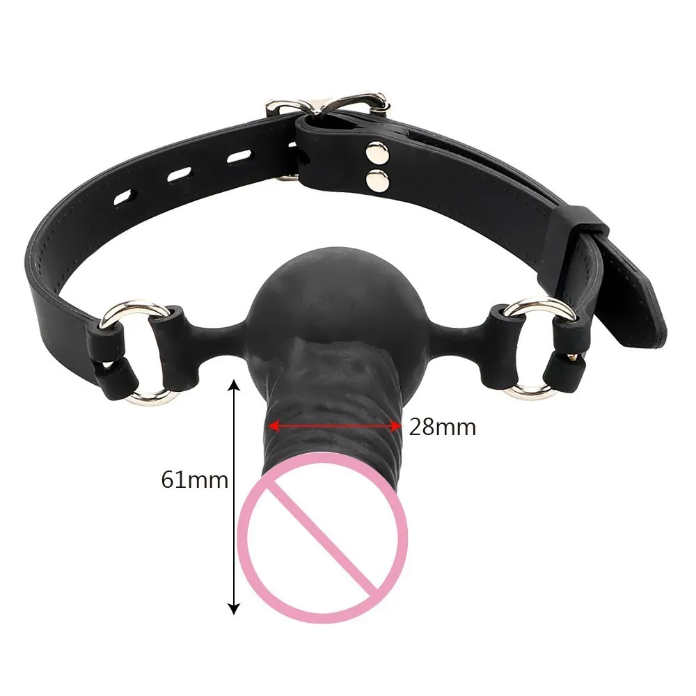 Sexo Силиконовая пробка для рта мяч кляп оральный секс бондаж удерживающие ремни