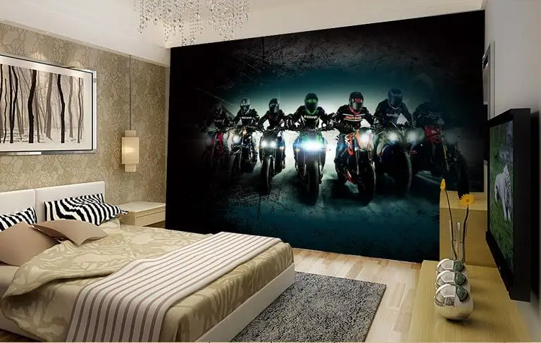 Ретро граффити мотоцикл гонки фон росписи локомотив вентилятор клуб