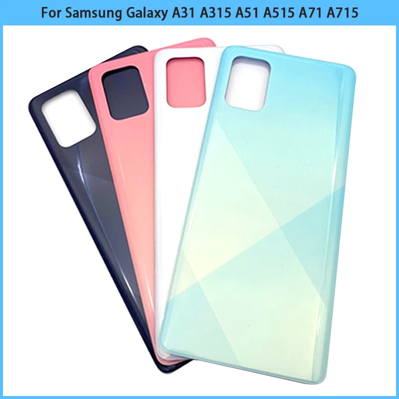 Задняя крышка батарейного отсека для Samsung Galaxy A31 A315 A51 A515 A71 A715 стеклянная панель
