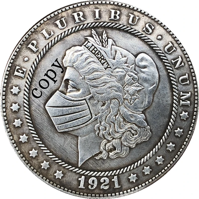 Hobo Nickel 1921-D копия монеты доллара США Моргана 235 | Дом и сад