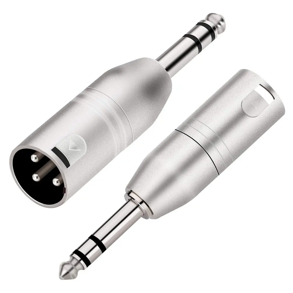 

Microphone Transform TRS Male To Male Adapter XLR Male To 1/4" 6.35mm Stereo Microphone Mic TRS Adapter