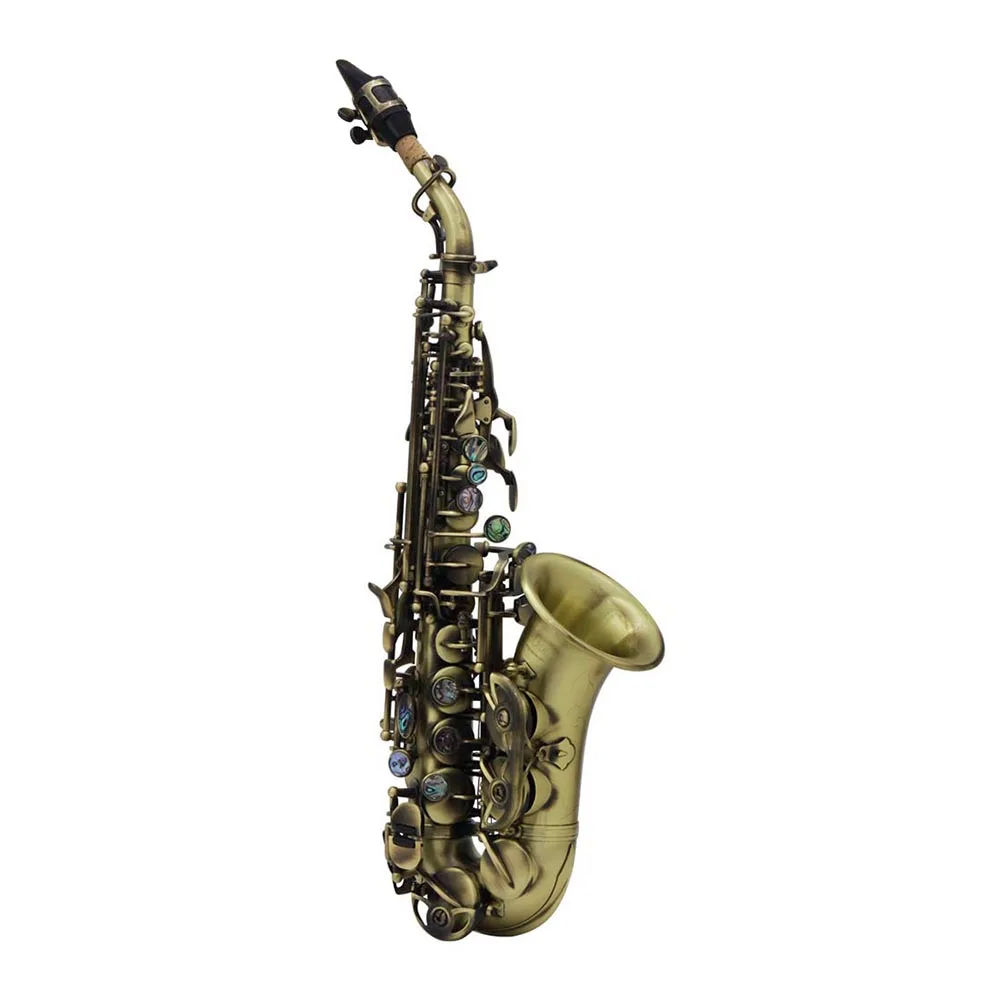 Альт Bb сопрано саксофон Sax латунь с чехлом перчатки Чистящая салфетка щетка