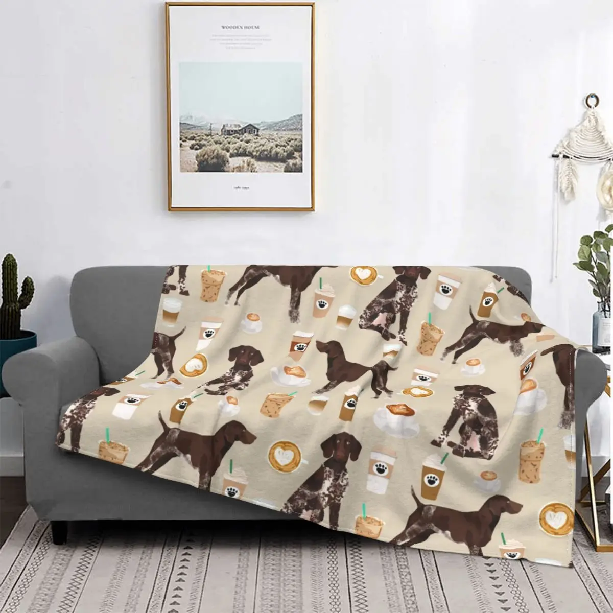

German Shorthair Pointer Dog Breed Blanket Pet Puppy Animal Plush Soft Flannel Fleece Throw Blanket For Bedding Bedspread Cover