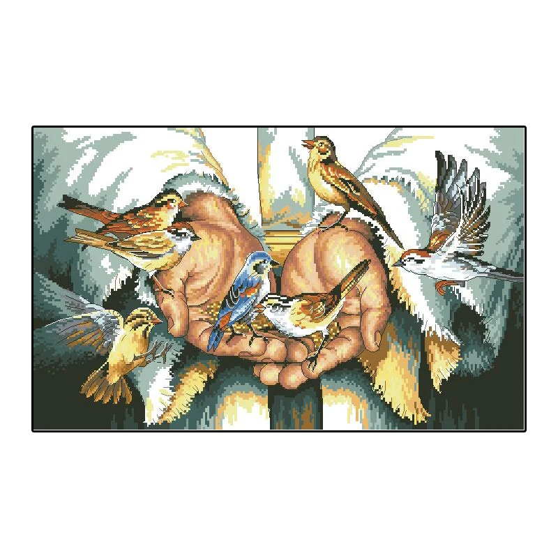 Коллекция Gold Набор для вышивки крестиком в его руках птицы свободный полет птица