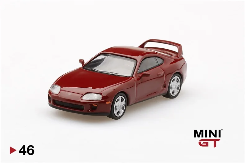 MINI GT 1:64 Toyota Supra (JZA80) суперкрасная модель автомобиля под давлением|Наземный