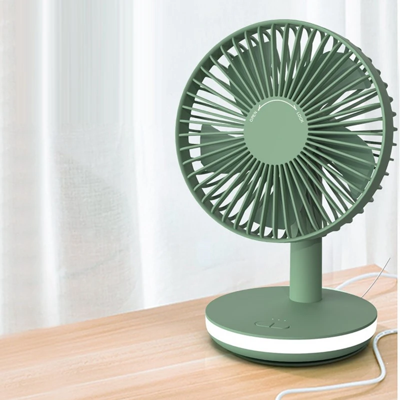 

Portable Desktop Air Cooling Fan with LED Light USB Rechargeable Table Mini Air Cooler Fan for Home Office