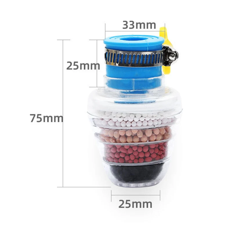 Фильтр для крана Водоочиститель дома и кухни с активированным углем