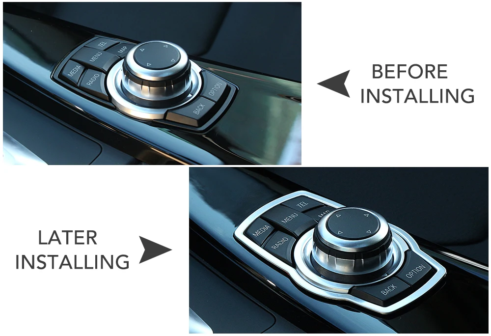 Автомобильный Стайлинг мультимедийные декоративные наклейки на кнопки для BMW X1 X3
