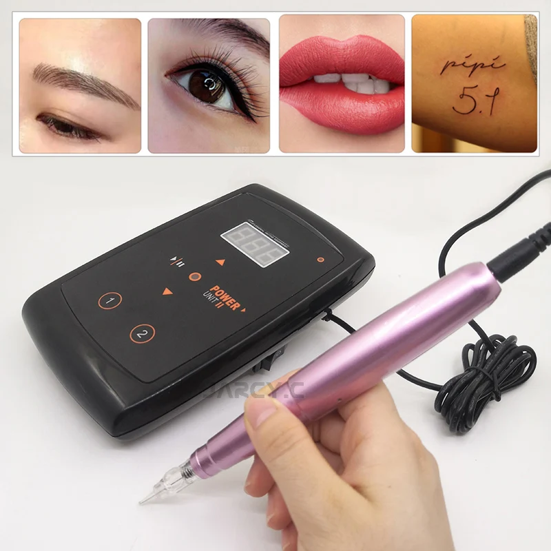

Original Digital Tattoo Machine Pen 600D-G Microblading Permanent Makeup Eyebrow Rotary Tattoo Kits Swiss Power Supply Kit Tools