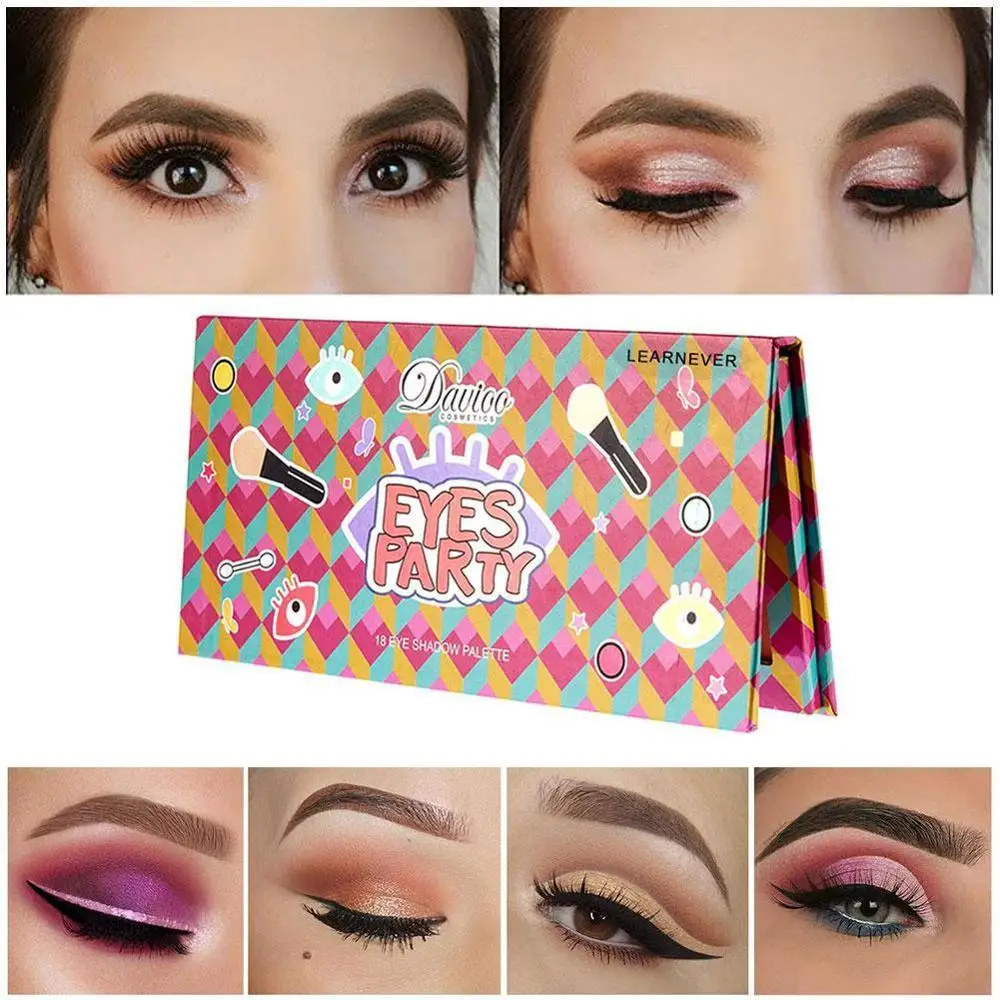 18 цветов натуральные матовые тени для век Палитра телесного цвета блестящие