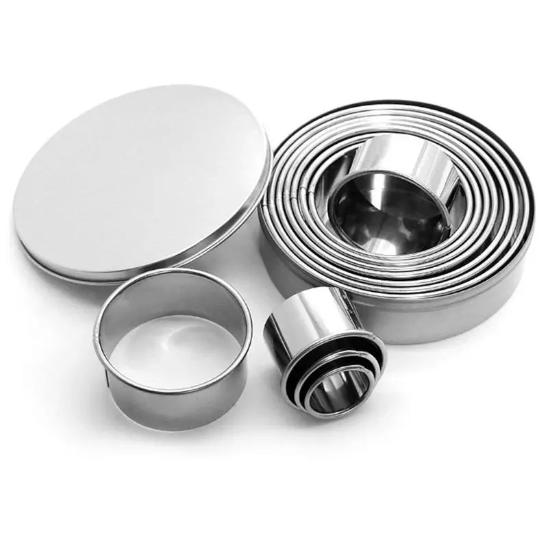 12 шт. кусачки для печенья из нержавеющей стали фрезы круглые Кондитерские