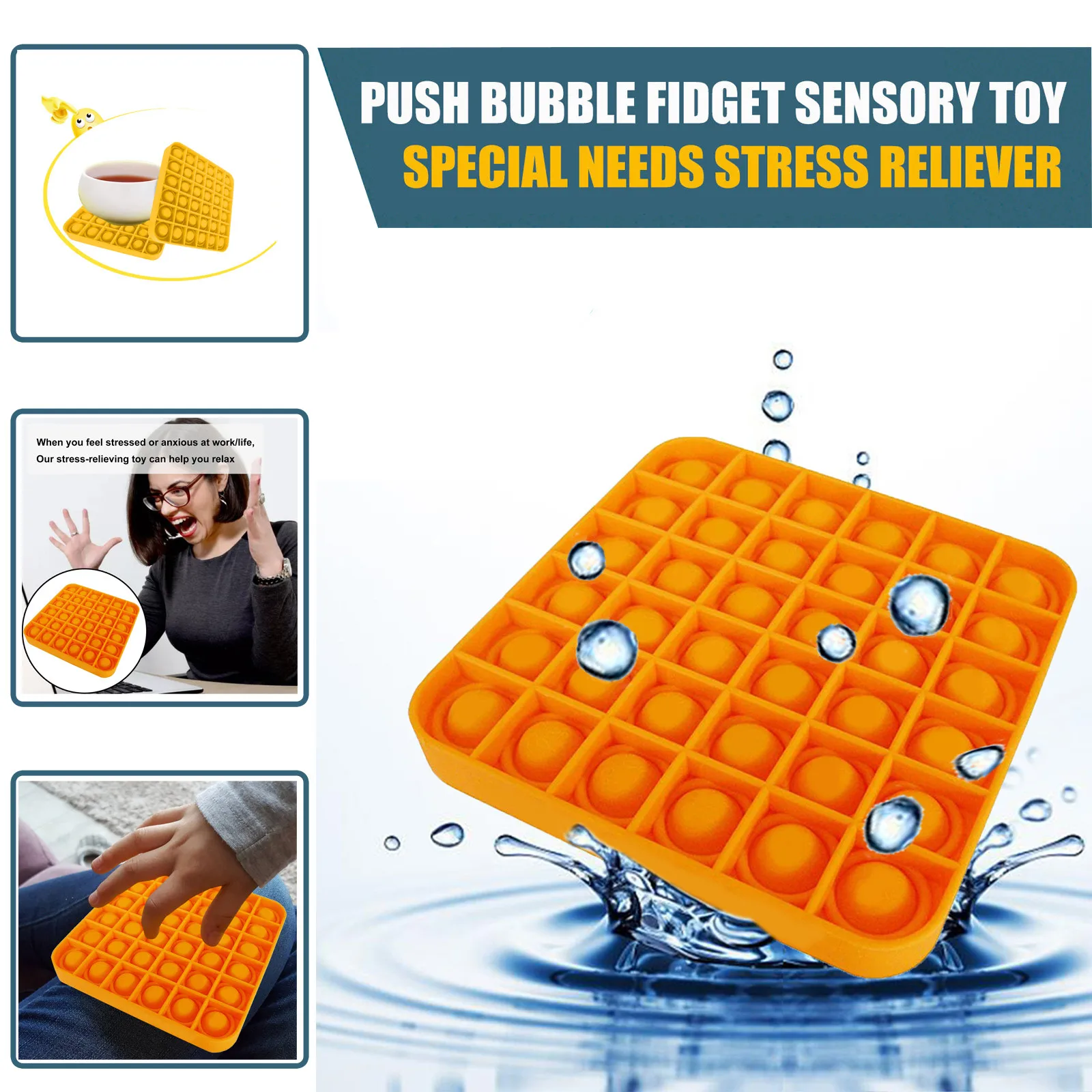 

2021 Kids Adult Funny Squeeze Toys Soft Antistress Sensory Simple Dimple Fidget Toy Autism Special Needs Stress Reliever Gift