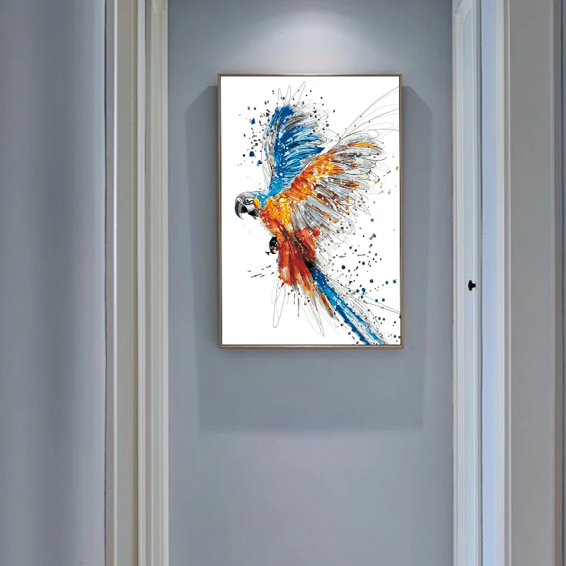 Diy paint by numbers picture drawing versus Toolkit draw color animal Creative art living room Decorative hanging painting | Дом и сад