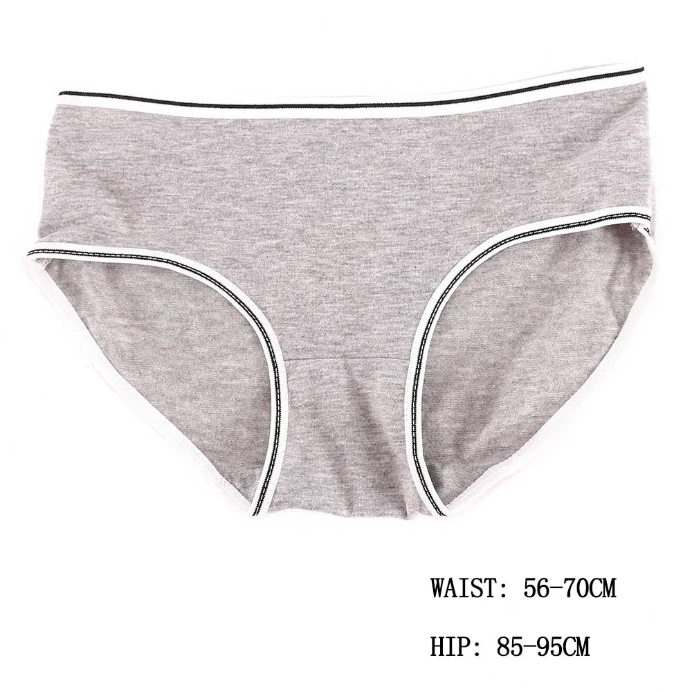 Женские хлопковые трусики со средней талией дышащие однотонные Простые Модные