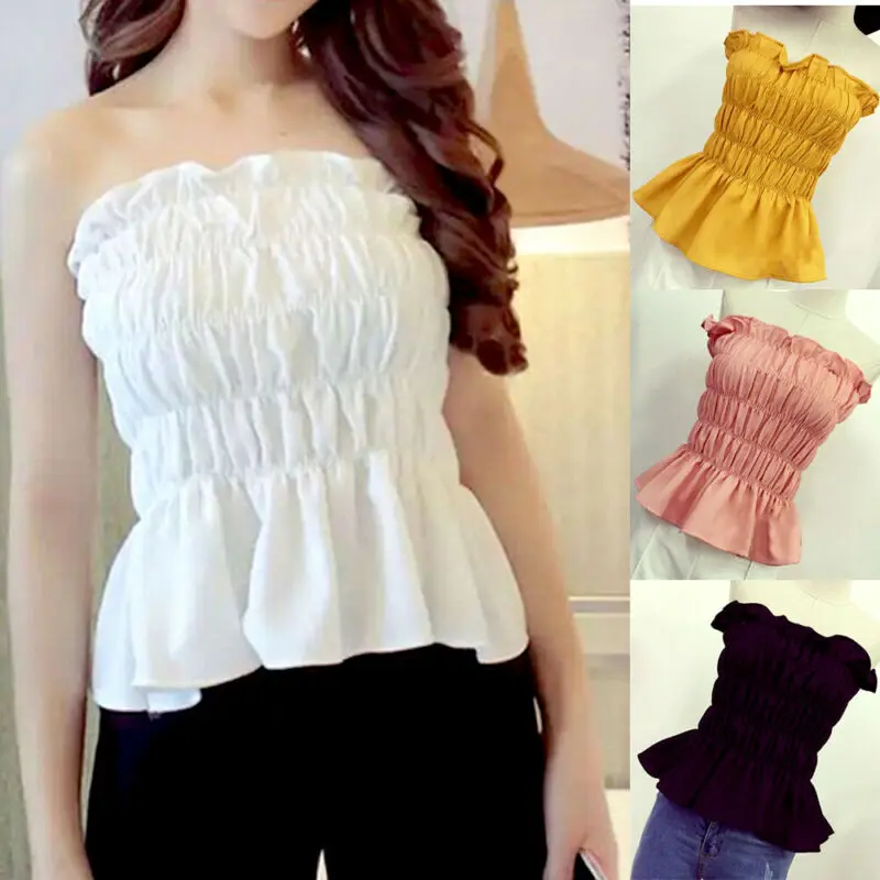 Casual Style Women T-Shirts Sleeveless Solid Pattern Type None Collar Decoration Regular Clothing 2020 Fashion | Женская одежда