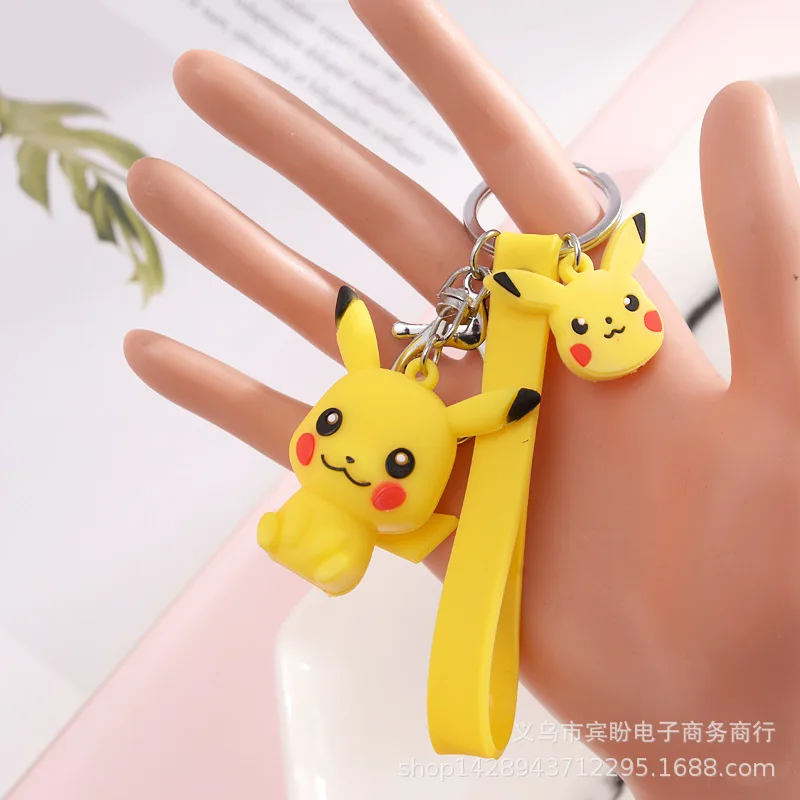 Брелок для ключей с покемоном Пикачу милый мультяшный персонаж аниме школьная