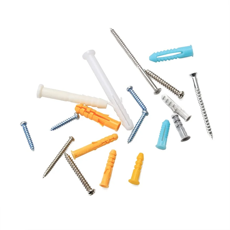 200 шт./компл. Пластик расширения гипсокартон якорь винты самонарезающие