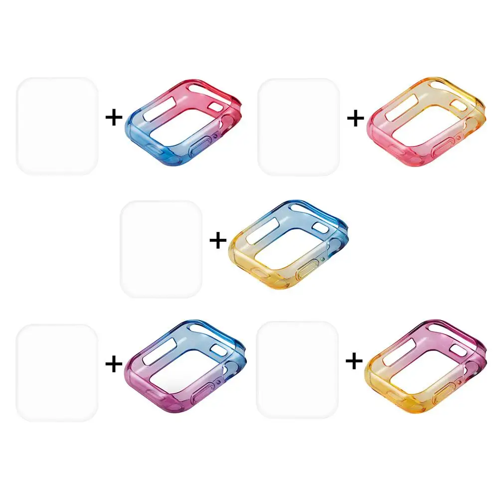 

Hat-Prince Gorgeous TPU Case Protector+3D Curved Edge Screen Full Cover PET Film for Apple Watch Series 5/4 40mm