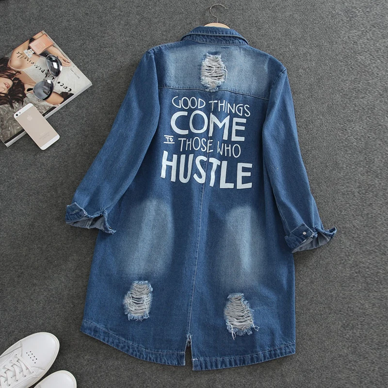 Plus Size 9XL Denim Jackets Autumn Winter Women Jacket Vintage Long Sleeve Loose Female Jeans Coat Casual Girls Outwear | Женская одежда