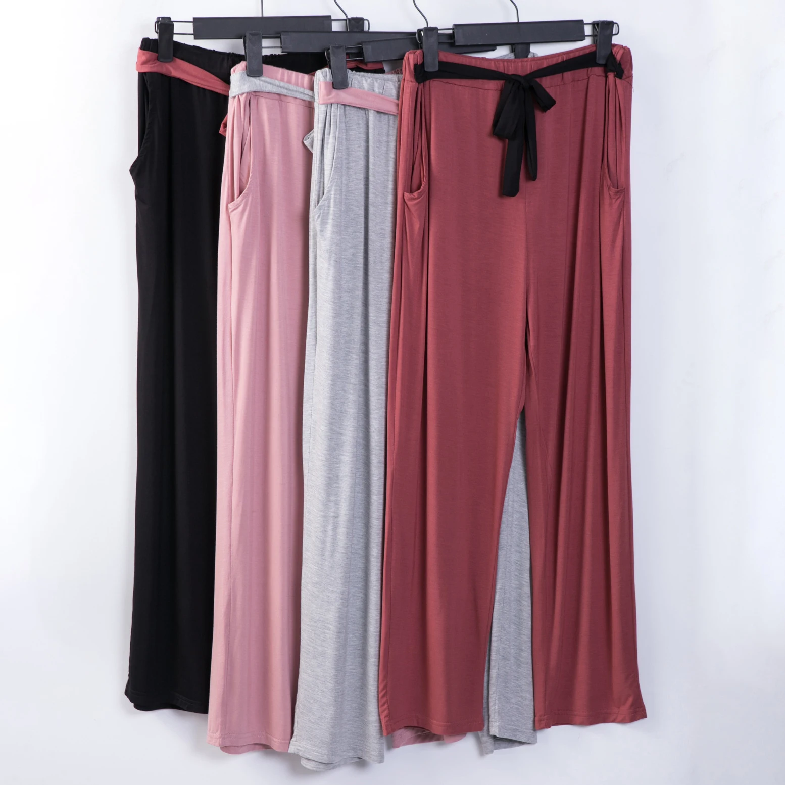 Широкие штаны для мальчиков хлопковые однотонные женские Спальные пижамы