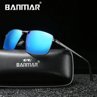 banmar design men classic sunglasses polarized square frame fashion sun glasses for male driving uv400 protection