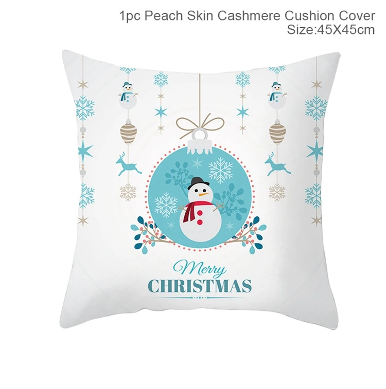 Cushion cover 33 Navidad Рождественский чехол для подушки с рождественским декором для дома рождественские украшения олень Санта Клаус счастливый год - Цвет: Cushion cover 33