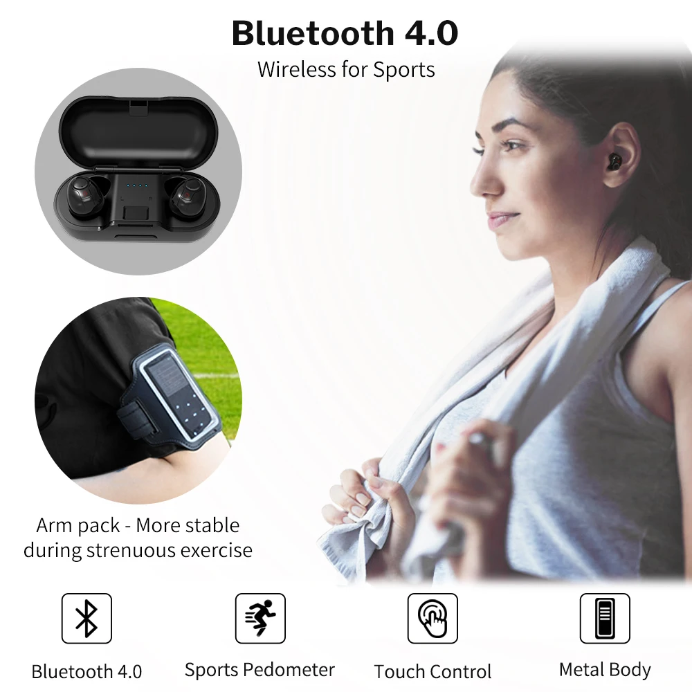 Deelife Спортивный MP3 плеер Bluetooth с динамиком FM радио HiFi MP 3 воспроизведения музыки портативный шагомер для бега спорт MP3-Player