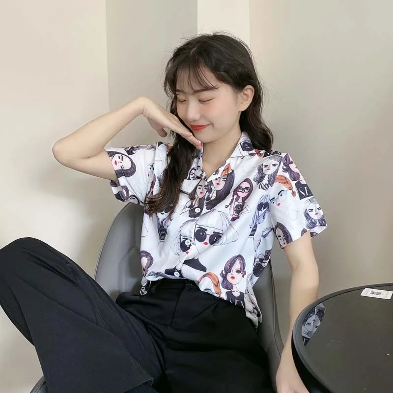 Женские блузки в Корейском стиле Новинка лета 2020 модная милая блузка с