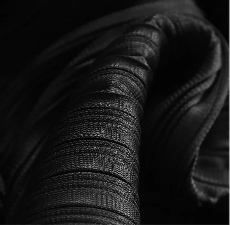 

pre sale 2020 fashionable big swing width style loose casual wide leg pants temperament blakc pleated trousers U461