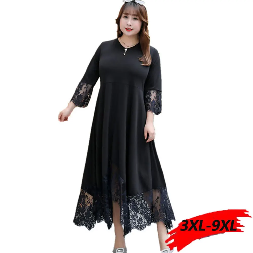 платье женское осень платья женские чёрное свитер больших размеров сексуальное