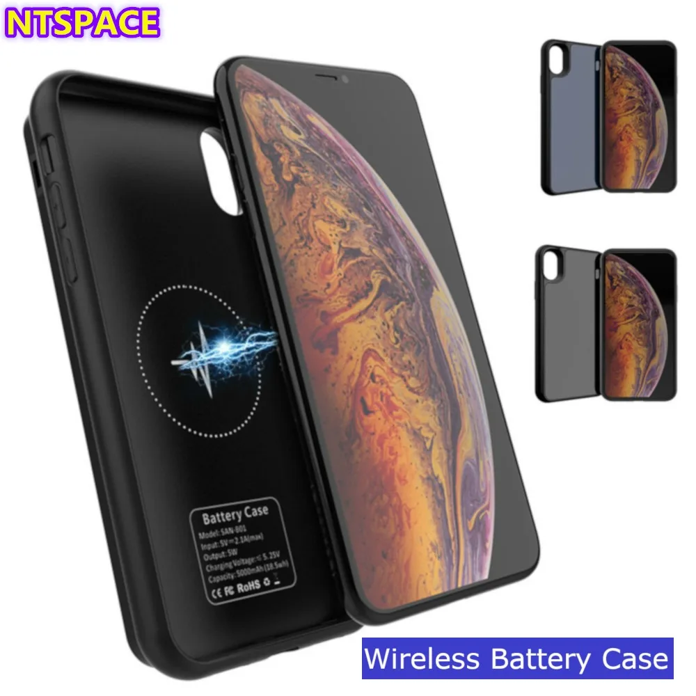 

Беспроводной магнитный чехол для батареи для iPhone XS Max/XR, портативные чехлы с внешним аккумулятором для iPhone X/XS, резервный чехол для зарядки ак...