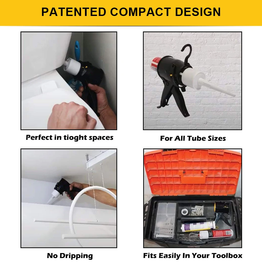 

Portable Silicone Caulking Gun Insulating Small Mastic Sealant Corner Seam Caulking Filling Tool for Sealing Caulking Filling