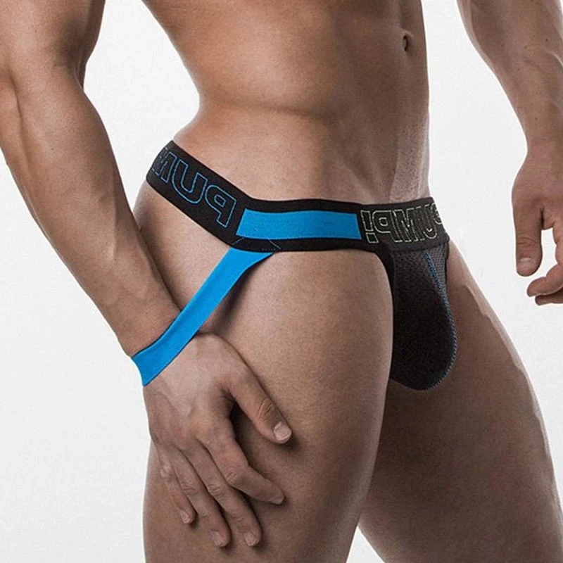 

Brand Cotton Underwear Men Jockstrap Sexy Thongs Gay Thong Man Men's Bikini Comfortable Male Panties Sissy Cueca Tangas