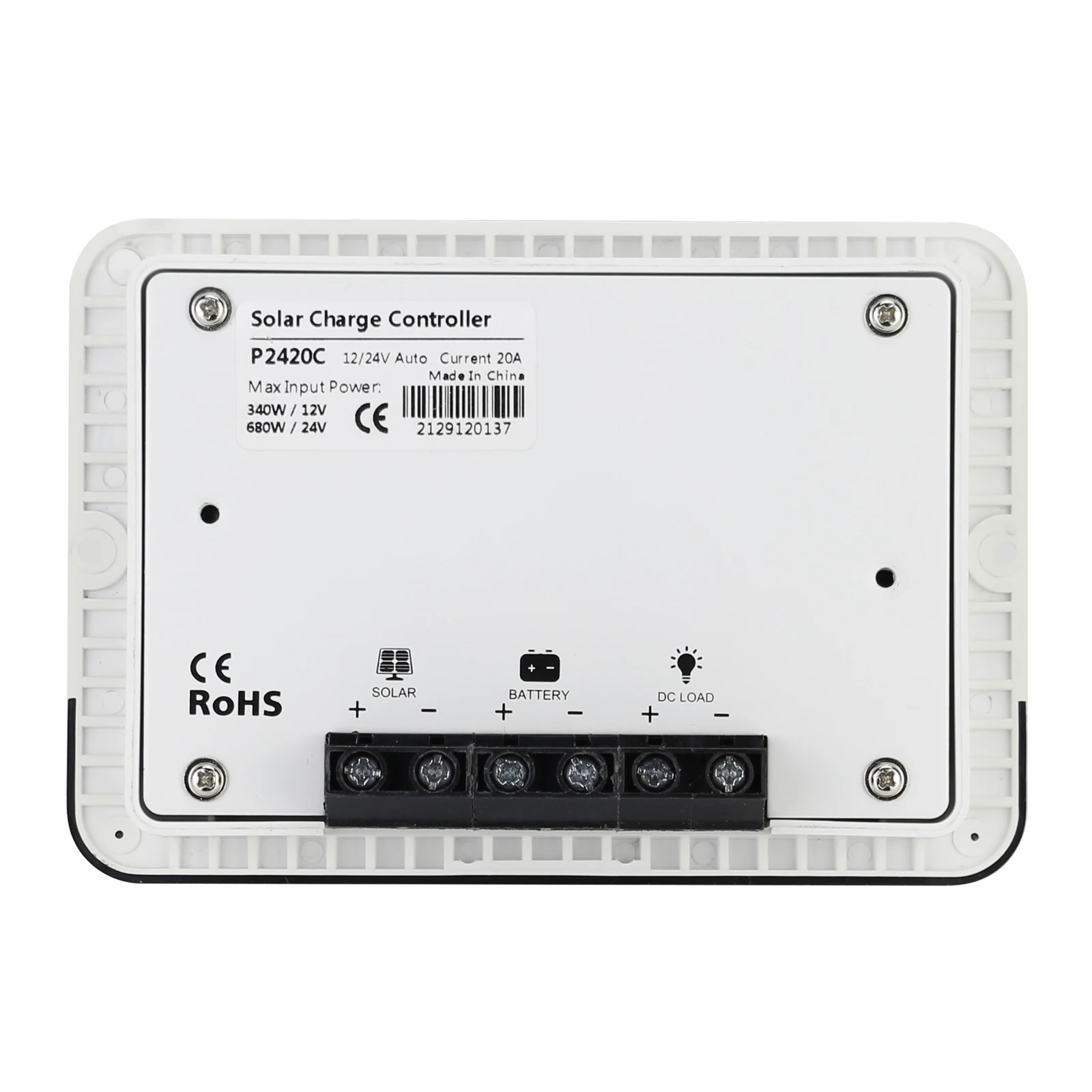 PowMr 20A PWM Solar Charge Controller Auto 12/24V Flush Mount Panel Battery Intelligent Regulator LCD Display And USB Port | Обустройство