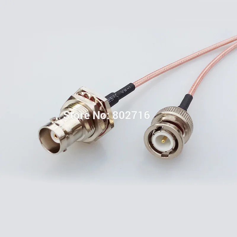10 шт./лот BNC женский прямой к Мужской RG316 RF коаксиальный кабель Перемычка