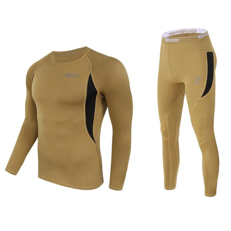 

2021 Winter Thermal Underwear Sets Men Brand Stretch Underwear Quick Dry Thermo Male Warm Long Johns Clothing