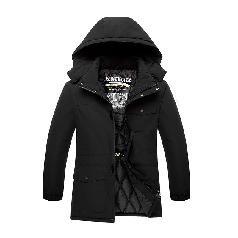 Black Большие размеры 6XL 7XL 8XL, зимняя куртка для мужчин, теплая утепленная ветровка, водонепроницаемые пальто, верхняя одежда, хлопковый пуховик, парка, мужская одежда - Цвет: Black
