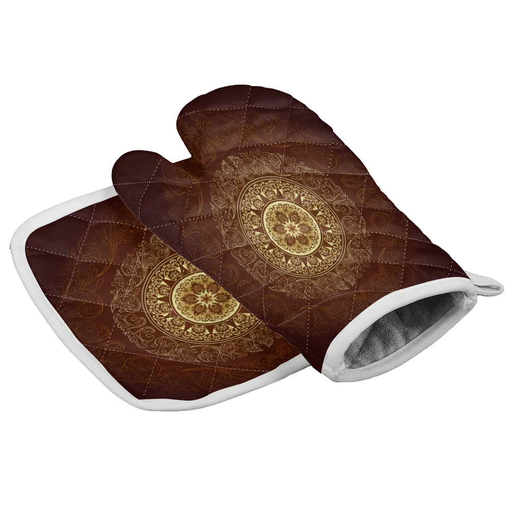 Ретро арабские печи митенки выпечки анти горячие перчатки коврик печь