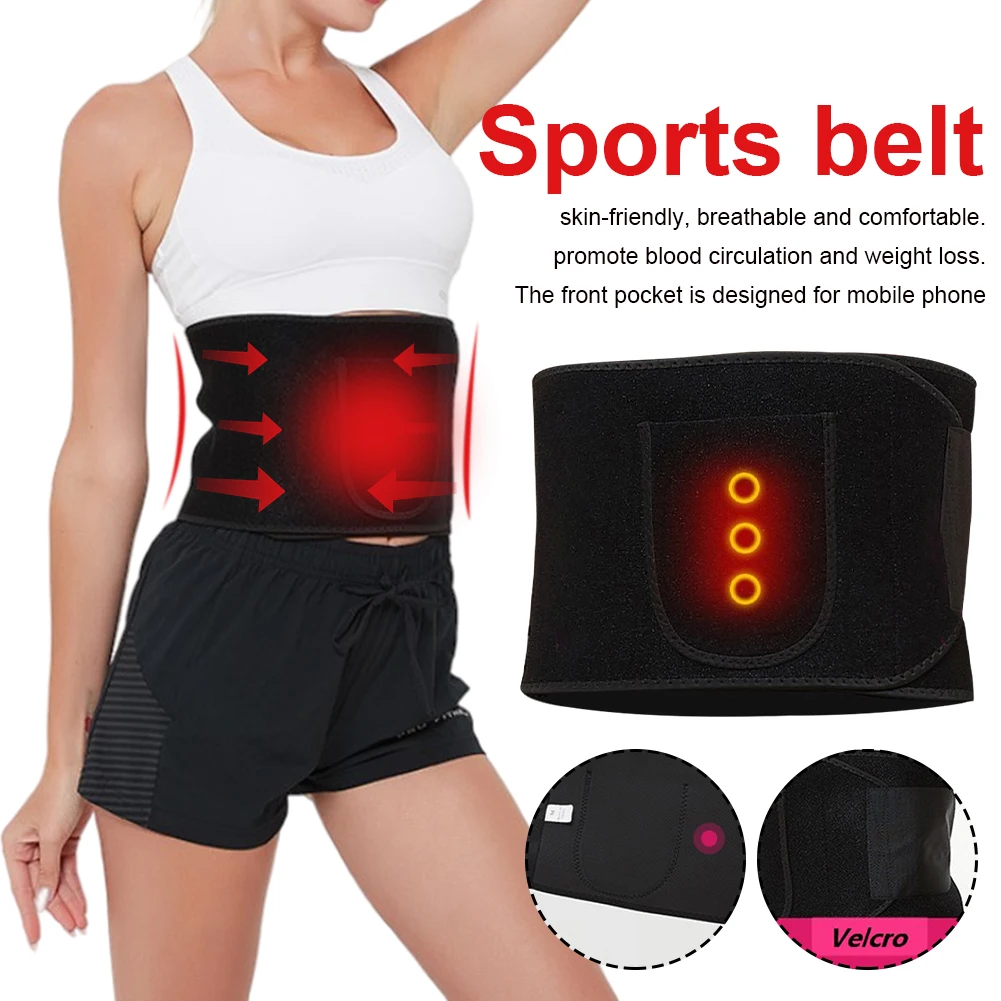 

Universal Waist Trimmer Belt Shapewear Tummy Control Waist Trainer Belt with Front Pocket Fitness Sauna Weight Loss Body Shaper