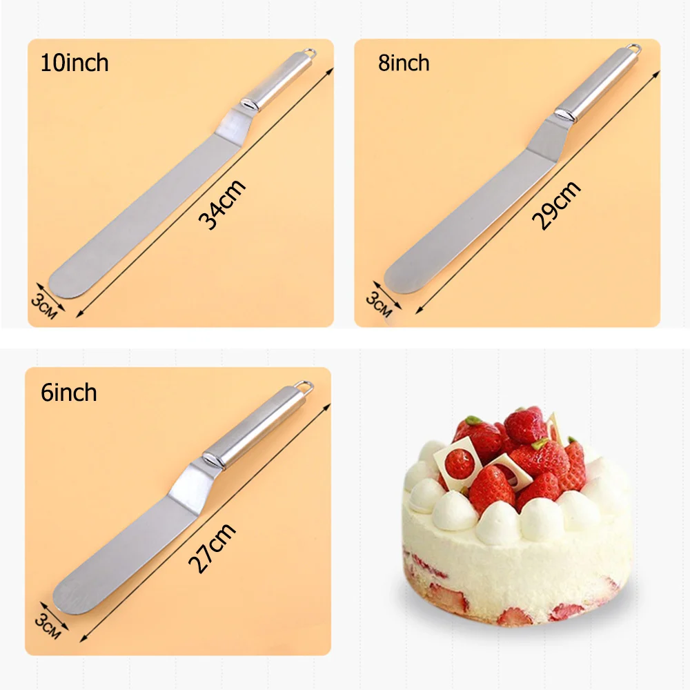 6/8/10 дюйма из нержавеющей стали для торта глазурь шпатель сливочное масло торт