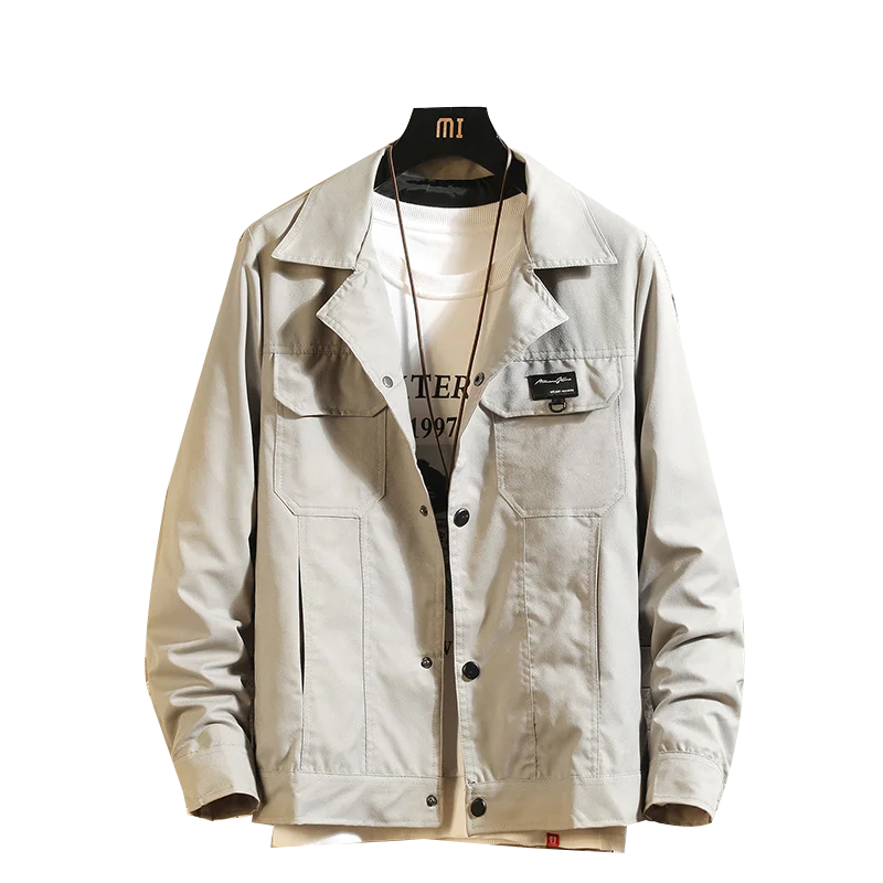 

High-quality pilot casual street jacket men's spring and autumn tooling jacket sportswear men's high-quality slim-fit jacket