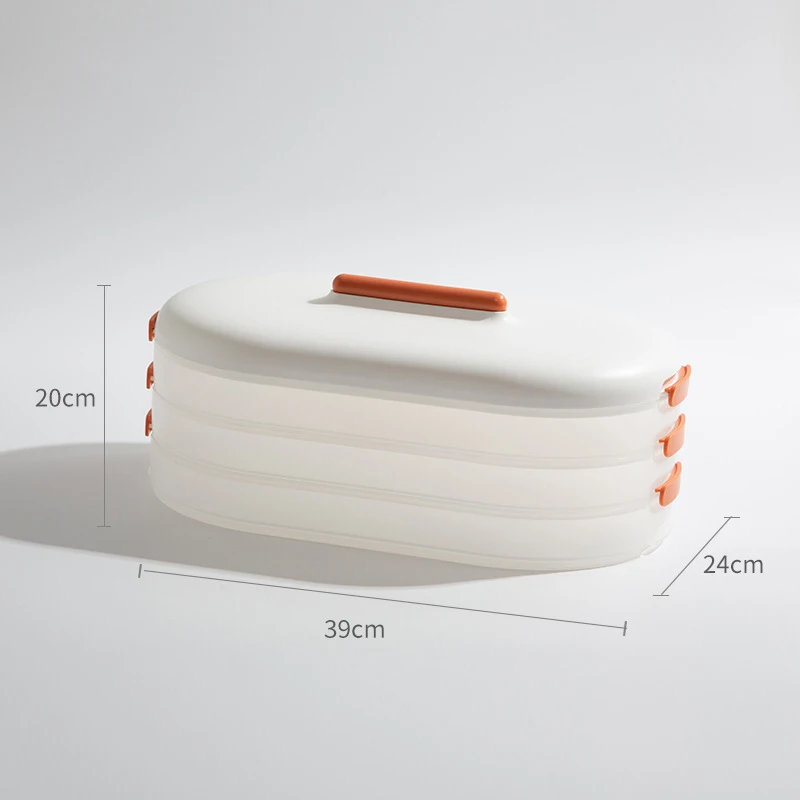 

Dumpling Box Refrigerator Food Preservation Box Household Refrigerator Frozen Wonton Box 3 Layer Preservation Storage Box