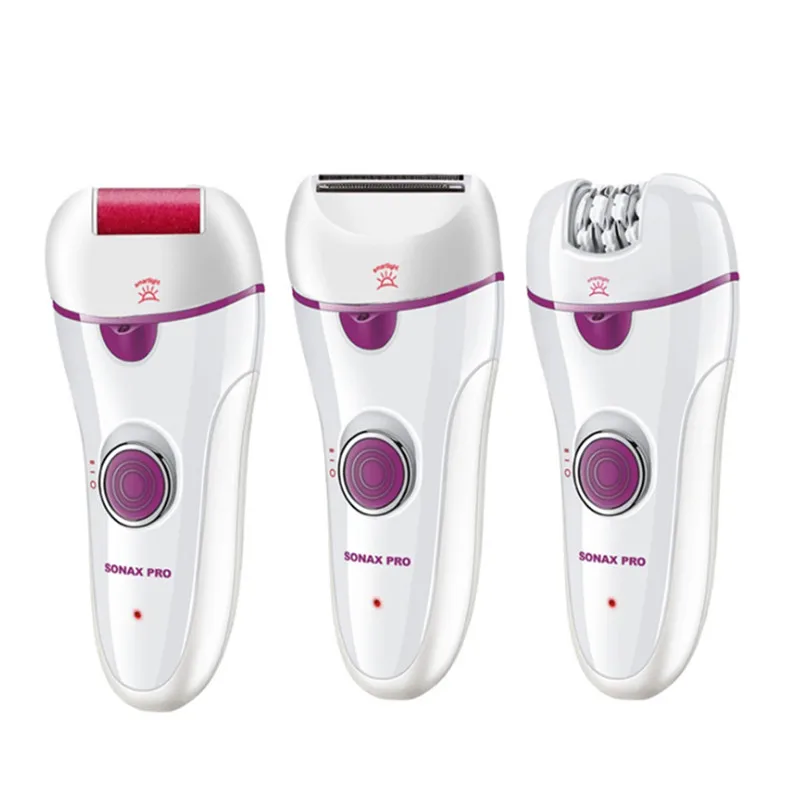 Women Epilator 3 In 1 Lady Shaver Painless USB Charge For Total Face And Body Hair Eyebrow Trimmer