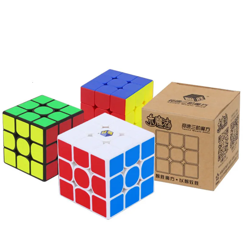 Магический куб Yuxin 55 5 мм 3x3x3 магический 3x3 скоростной черный/белый/без наклеек
