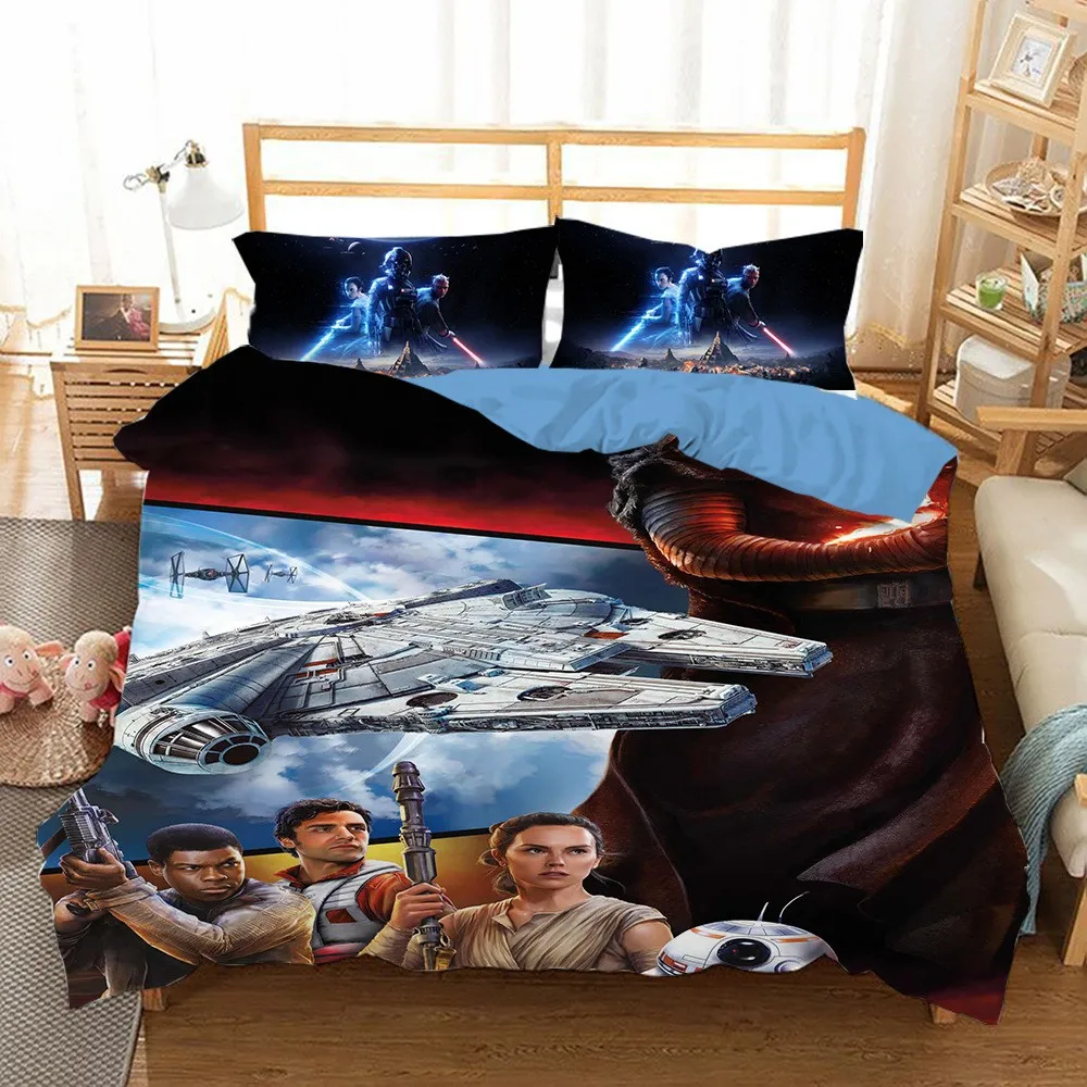 Home Textile Disney Star Wars Series Design Soft and Comfortable Duvet Cover Pillowcase Bed Cover Adult Children Bedroom Decor